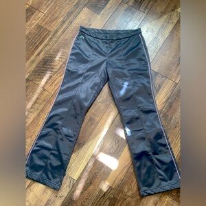 Vintage y2k Lacoste logo track pants fleece lined  grey & pink preppy tennis